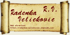 Radenka Veličković vizit kartica